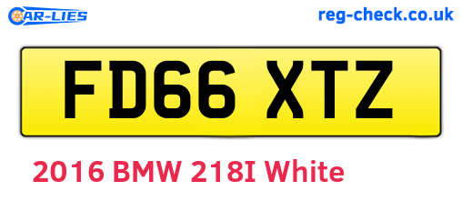 FD66XTZ are the vehicle registration plates.