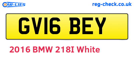 GV16BEY are the vehicle registration plates.