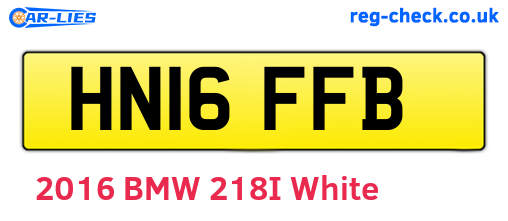 HN16FFB are the vehicle registration plates.