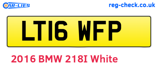 LT16WFP are the vehicle registration plates.