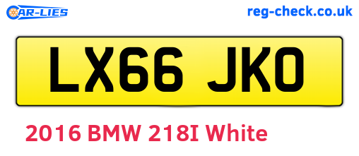 LX66JKO are the vehicle registration plates.