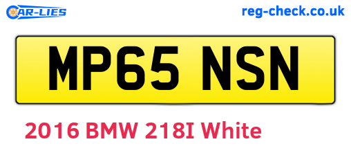 MP65NSN are the vehicle registration plates.