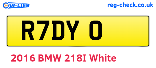 R7DYO are the vehicle registration plates.