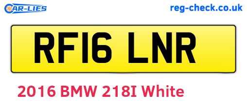RF16LNR are the vehicle registration plates.