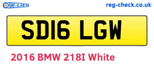 SD16LGW are the vehicle registration plates.