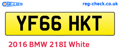 YF66HKT are the vehicle registration plates.