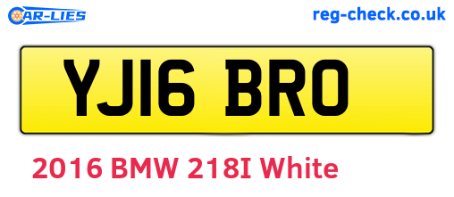YJ16BRO are the vehicle registration plates.