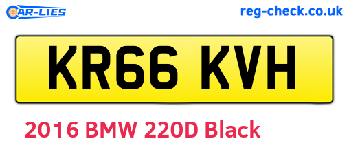 KR66KVH are the vehicle registration plates.