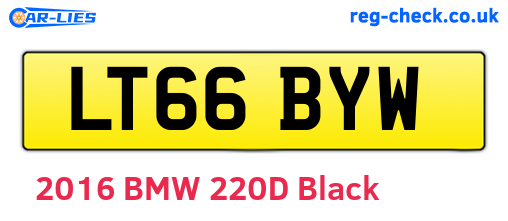 LT66BYW are the vehicle registration plates.