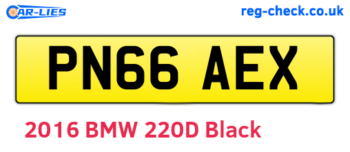 PN66AEX are the vehicle registration plates.