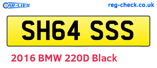SH64SSS are the vehicle registration plates.