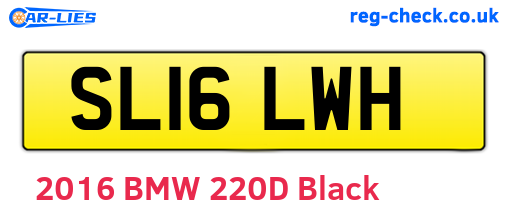 SL16LWH are the vehicle registration plates.