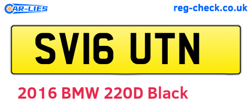 SV16UTN are the vehicle registration plates.