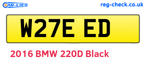 W27EED are the vehicle registration plates.