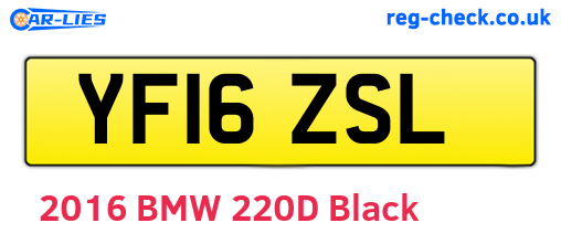 YF16ZSL are the vehicle registration plates.