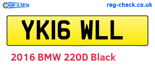 YK16WLL are the vehicle registration plates.