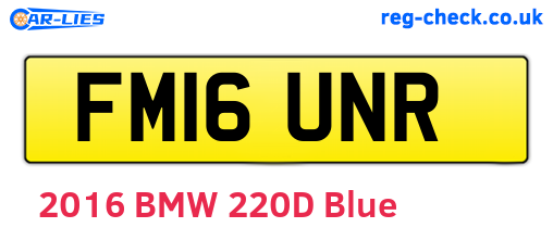 FM16UNR are the vehicle registration plates.