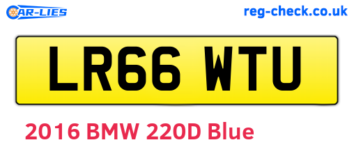 LR66WTU are the vehicle registration plates.