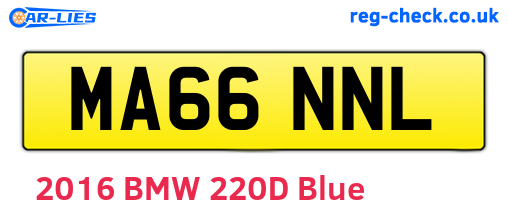 MA66NNL are the vehicle registration plates.