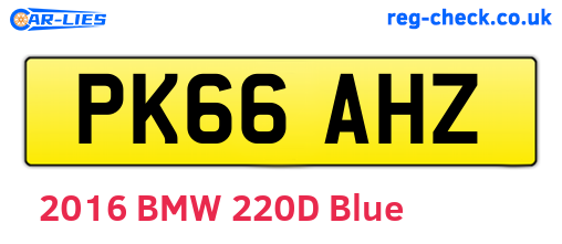 PK66AHZ are the vehicle registration plates.