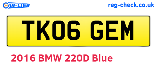 TK06GEM are the vehicle registration plates.