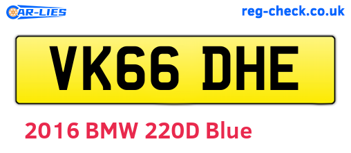 VK66DHE are the vehicle registration plates.