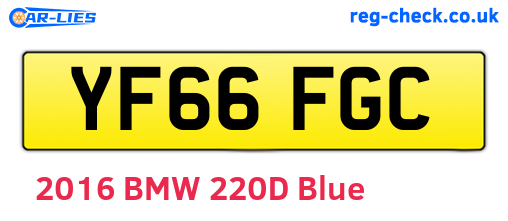 YF66FGC are the vehicle registration plates.