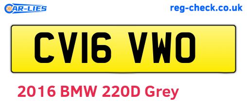 CV16VWO are the vehicle registration plates.