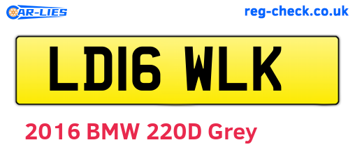 LD16WLK are the vehicle registration plates.