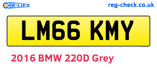 LM66KMY are the vehicle registration plates.