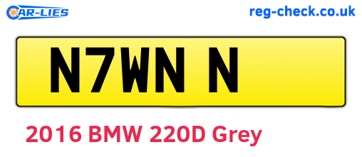 N7WNN are the vehicle registration plates.