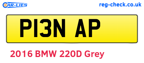 P13NAP are the vehicle registration plates.