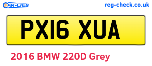PX16XUA are the vehicle registration plates.
