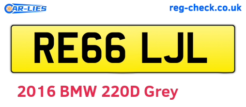 RE66LJL are the vehicle registration plates.