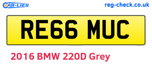RE66MUC are the vehicle registration plates.