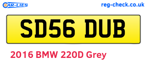 SD56DUB are the vehicle registration plates.
