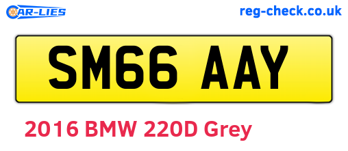 SM66AAY are the vehicle registration plates.