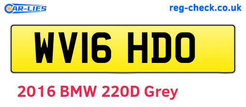 WV16HDO are the vehicle registration plates.