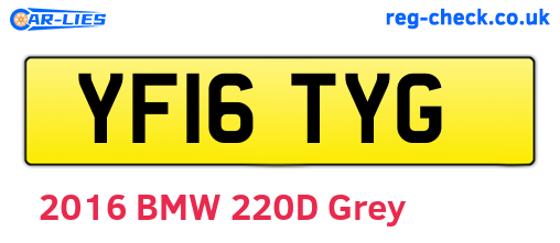 YF16TYG are the vehicle registration plates.