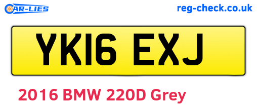YK16EXJ are the vehicle registration plates.