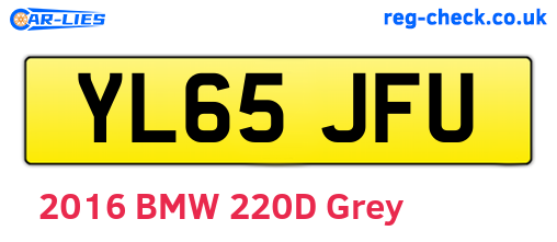 YL65JFU are the vehicle registration plates.
