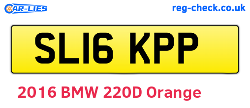 SL16KPP are the vehicle registration plates.