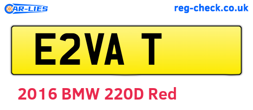 E2VAT are the vehicle registration plates.