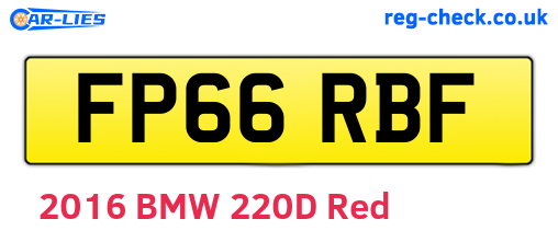 FP66RBF are the vehicle registration plates.