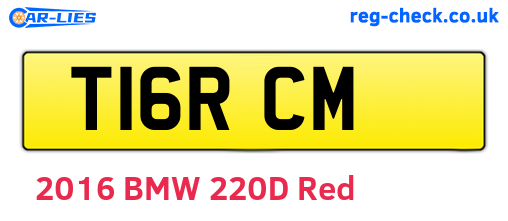 T16RCM are the vehicle registration plates.