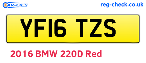 YF16TZS are the vehicle registration plates.
