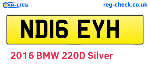 ND16EYH are the vehicle registration plates.