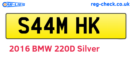 S44MHK are the vehicle registration plates.