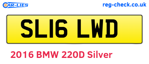 SL16LWD are the vehicle registration plates.