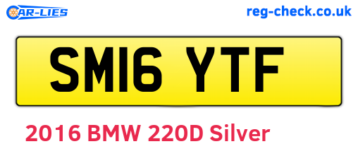 SM16YTF are the vehicle registration plates.